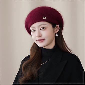 Women's Solid Color Beret Hat, Retro French Style Warm Thick Autumn Winter Beret for Casual Outfits, Shopping and Holidays
