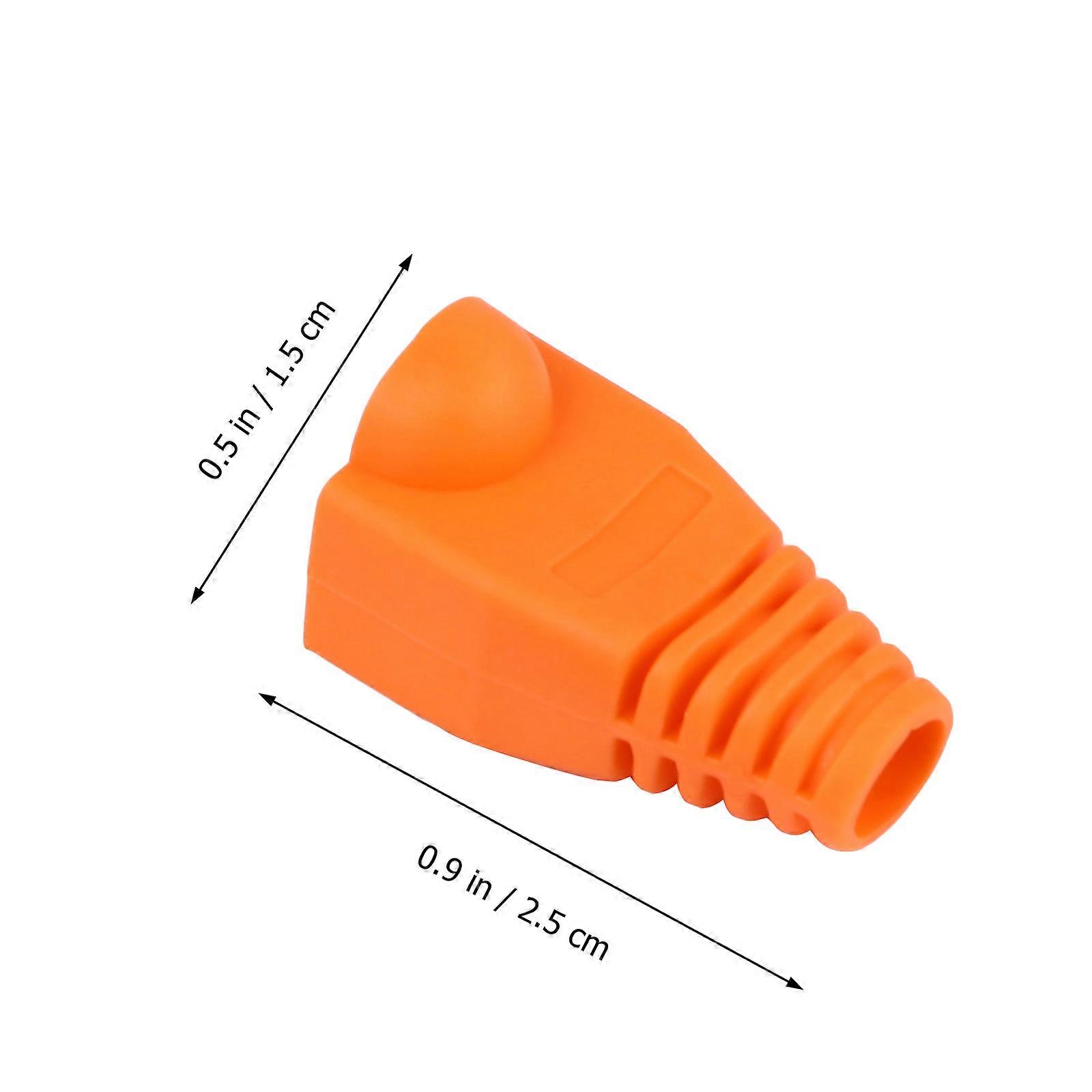 Plastic Rj45 Network Cable Cap Head 100Pcs Assorted Color