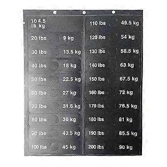 New-Weight Block Sticker 4.5kg to 90kg Weight Sticker Labels Easy to Use Weight Stack Labels for Dumbbells Barbells