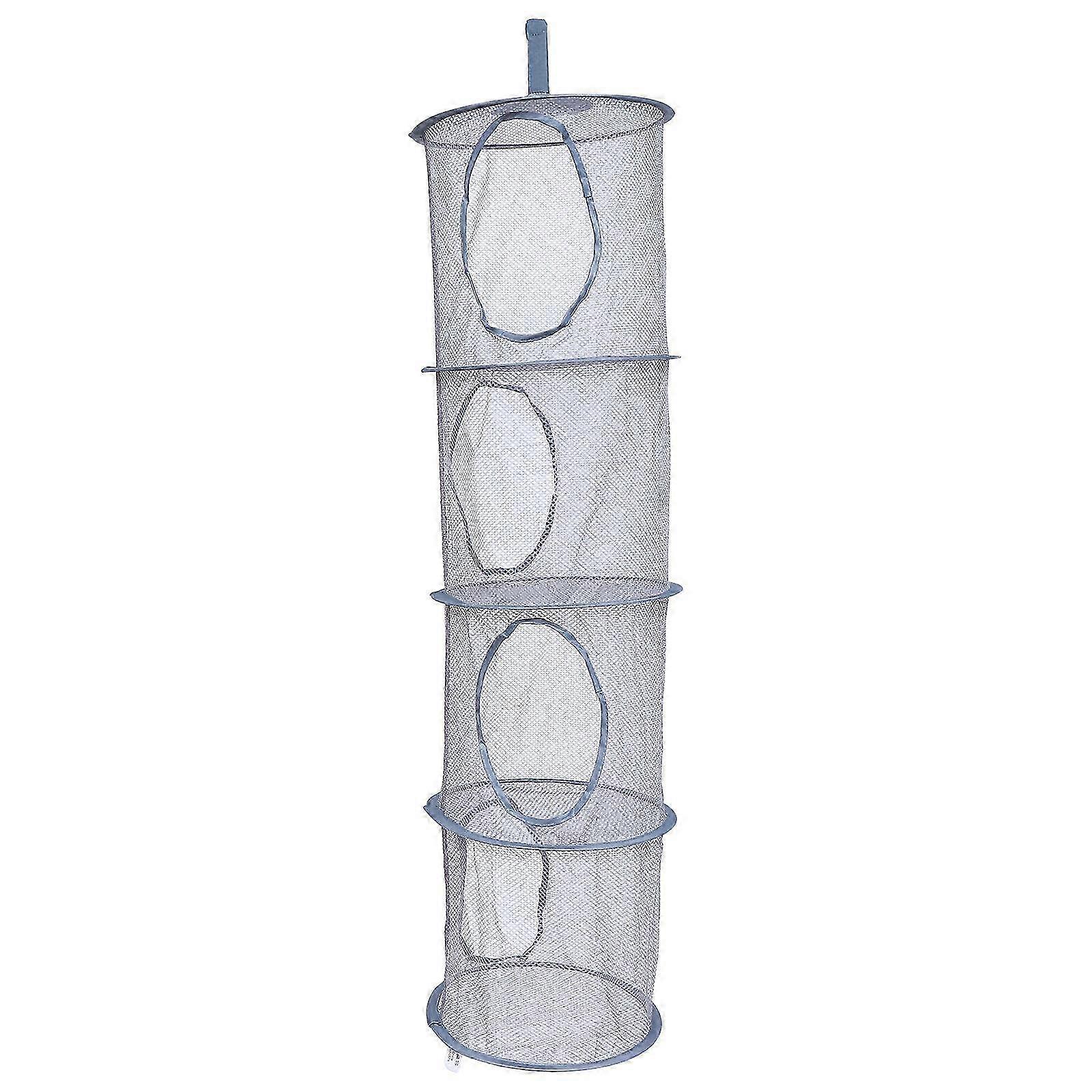Foldable 4-Tier Mesh Laundry Rack