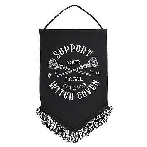 Something Different Support Your Local Witch Coven Fabric Hanging Banner