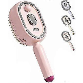 Hair Straightening Brush Electric Steam Rechargeable Anti-Tangle Anti-Static Wet & Dry Use Nano Mist