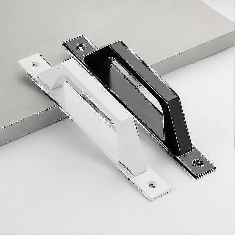 Matte White Sliding Door Handle Set