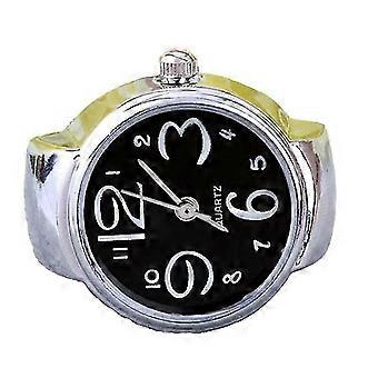 Finger Ring Watch, Multifunctional Quartz Time Display, Decorative Alloy Stainless Steel Jewelry Accessory for Women, 1 Piece