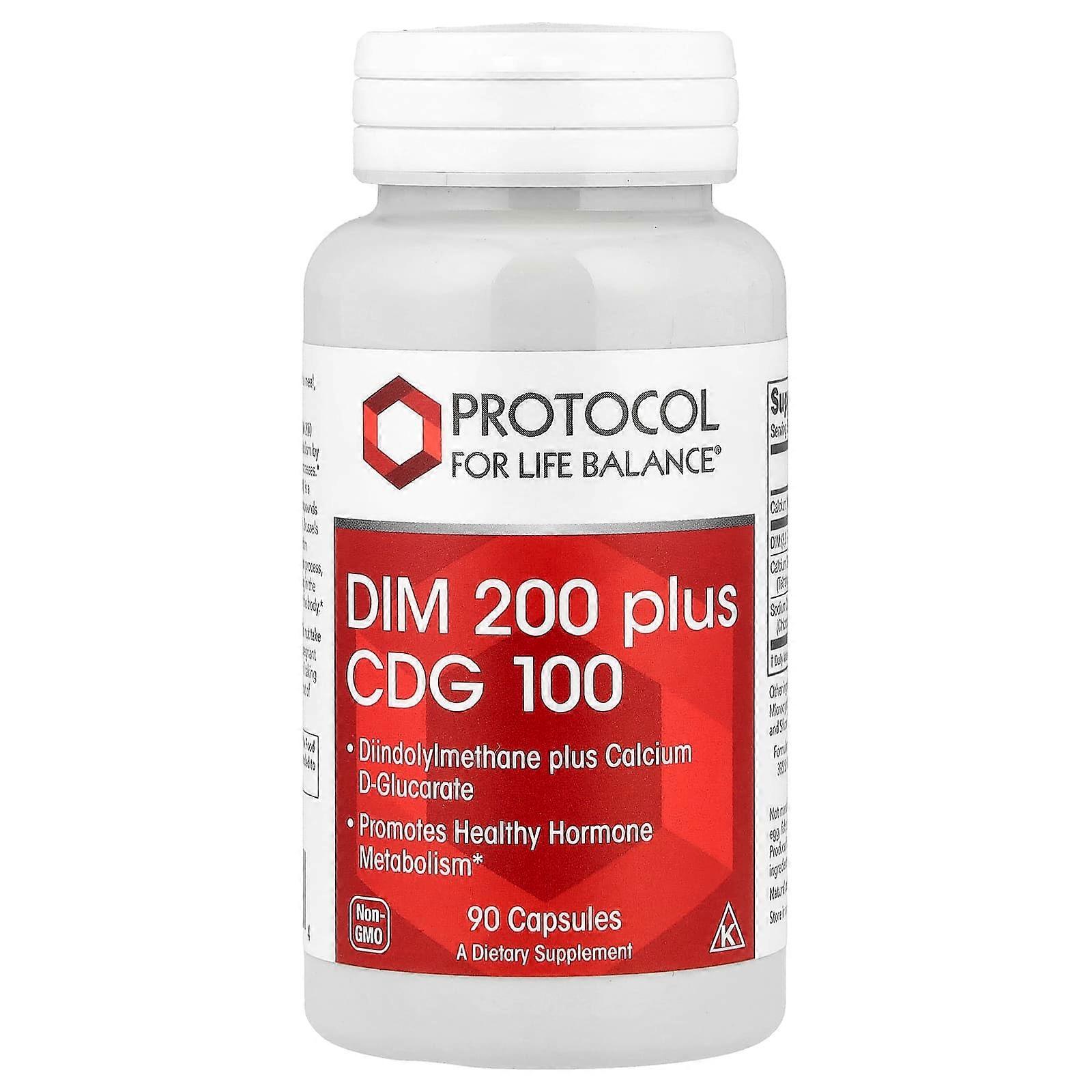 Protocol for Life Balance, DIM 200 Plus CDG 100, 90 Capsules