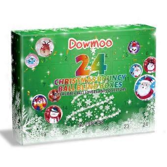 1-5 Set DOWMOO 24PCS Christmas Themed Bouncy Ball Blind Box Holiday Game Gift Set Surprise Collectib