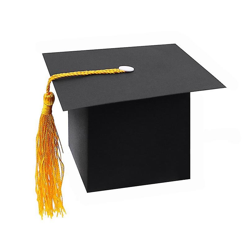 25Pcs DIY Paper Graduation Cap Shaped Gift Box Sugar Chocolate Box for Graduation Party Favor Cap B