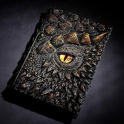 A5 Yaratıcılık El Yapımı Sihirli Reçine Kapak Dizüstü Bilgisayar El Hesap Kitabı 3d Dragon Relief Deluxe Animasyonlu Dragon Book