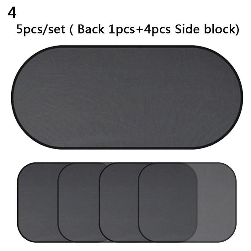 5pcs/set Car Window Sun Shades Cover Anti-uv Mesh Shade Curtain Protector