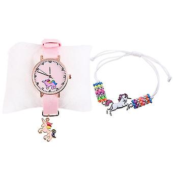 Wrist Watch Bracelet Accessories Unisex Watches 2pcs/set Unicorn