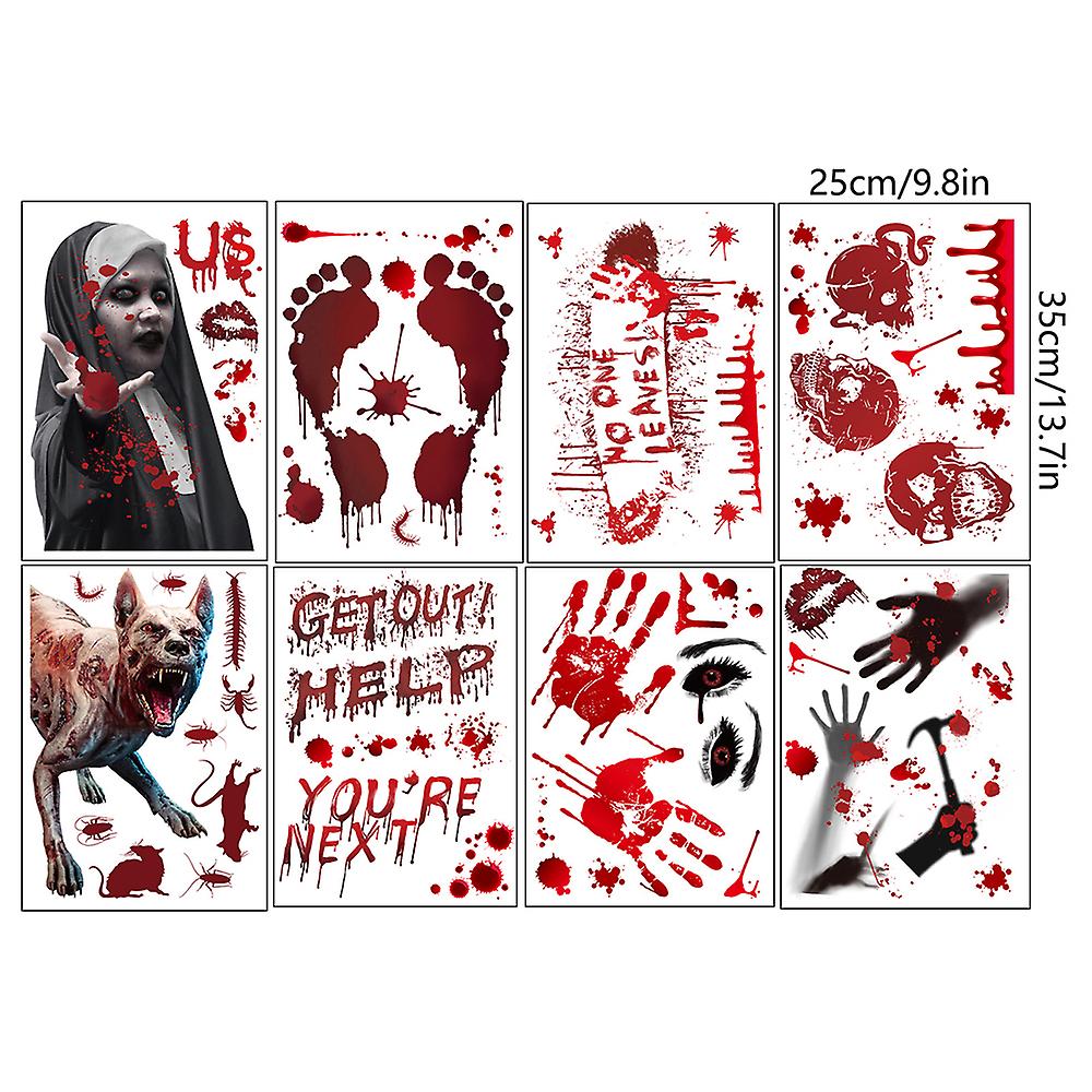 Electrostatic Halloween Window Decal Sticker No Glue Residue Window Clings