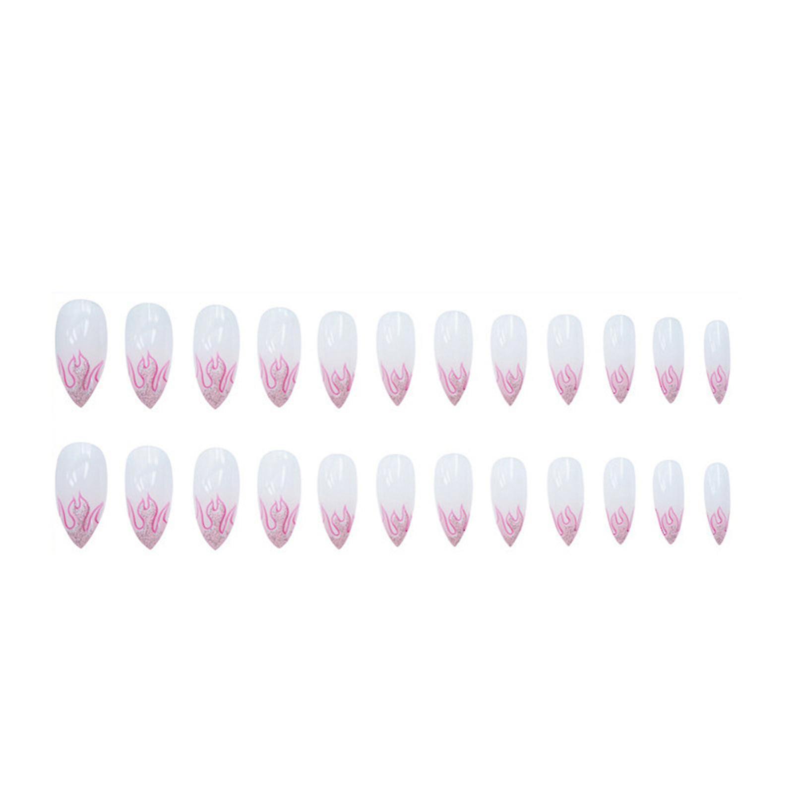 24pcs Long Ballet Wearing Nails Popular Long Press-on Nails For Nail Art Beginners Practice