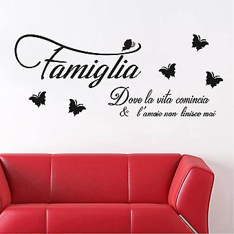 Stickers Murali Con Testo Sulla Famiglia 15 Colori 3 Misure - Foto 7