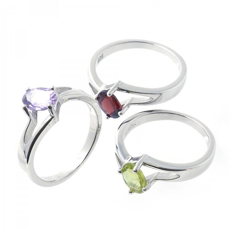 Gems And 925 Silver Ring
