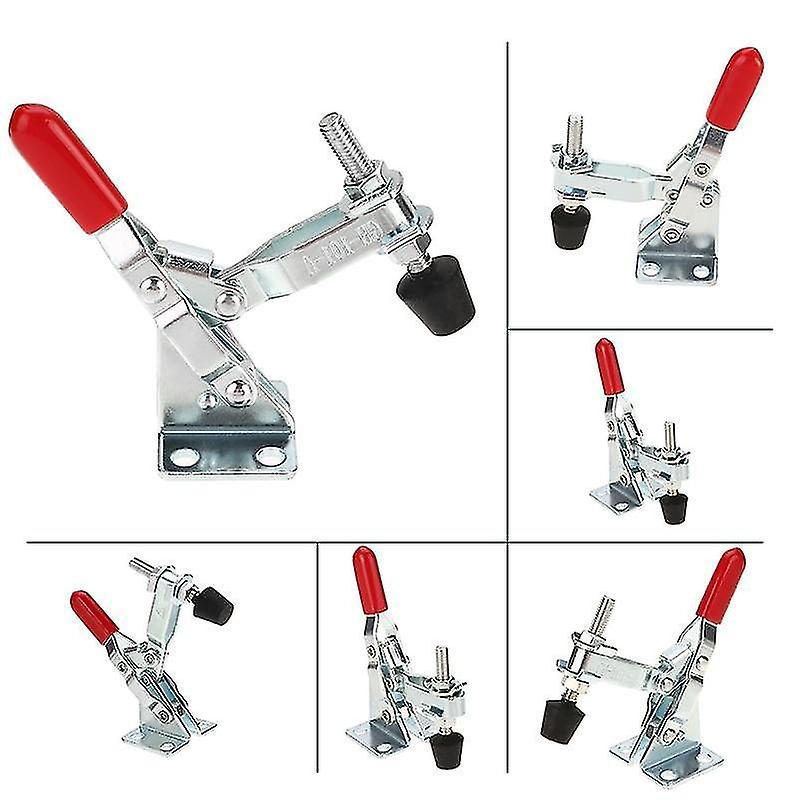 90Kg 198Lbs Anti slip U Shape Toggle Clamp Vertical horizontal Type Rubber Cap Lever