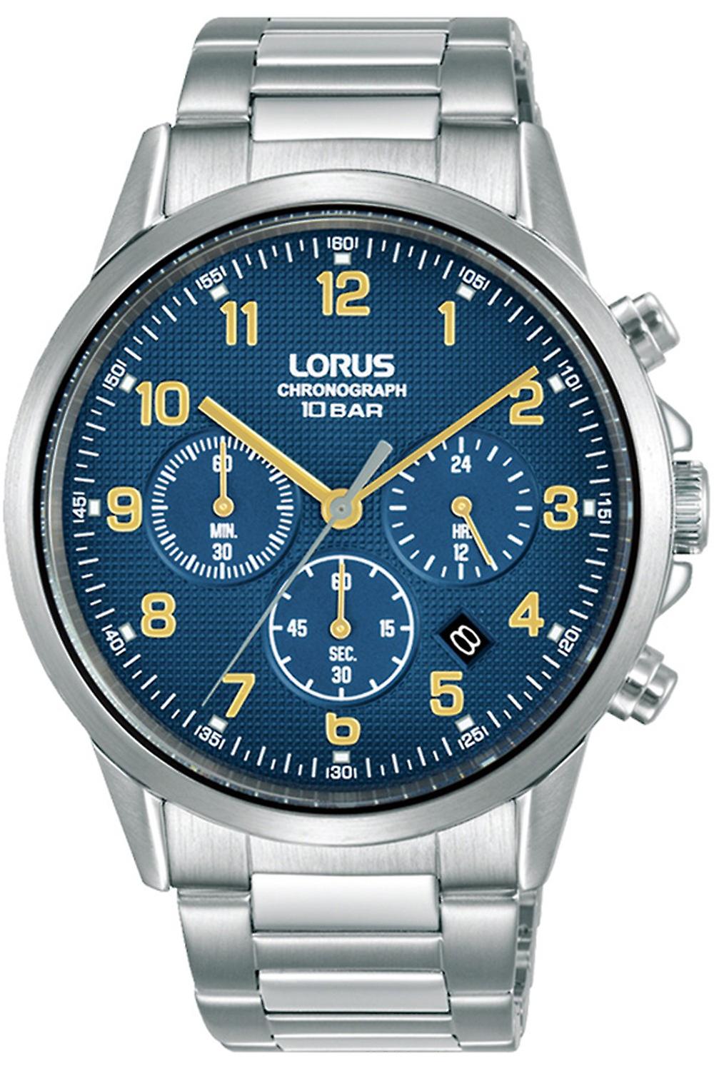 Lorus Orologio Uomo Analogico Quarzo Con Bracciale In Acciaio Inossidabile - Cassa 39mm, Impermeabile 100m