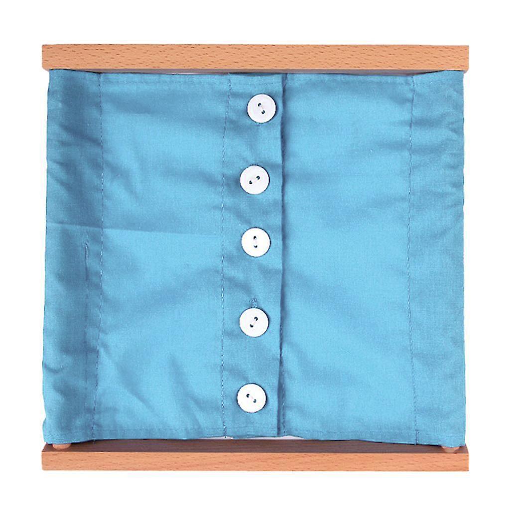 Kids Learning Buckle Snap Button Clothing Rack Blue Small Buttons