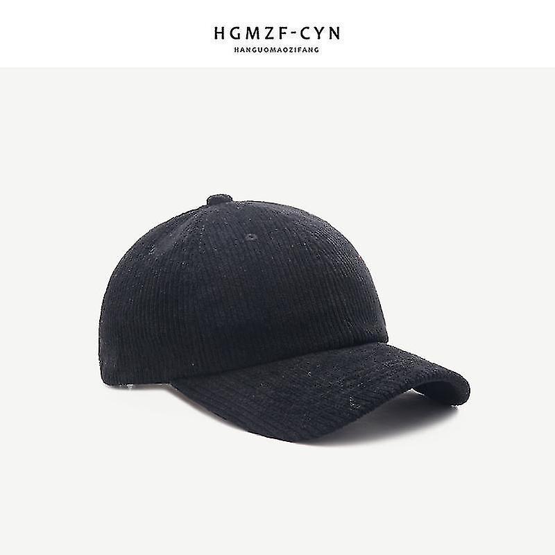 Corduroy Warm Baseball Cap Solid Color Peaked Hat