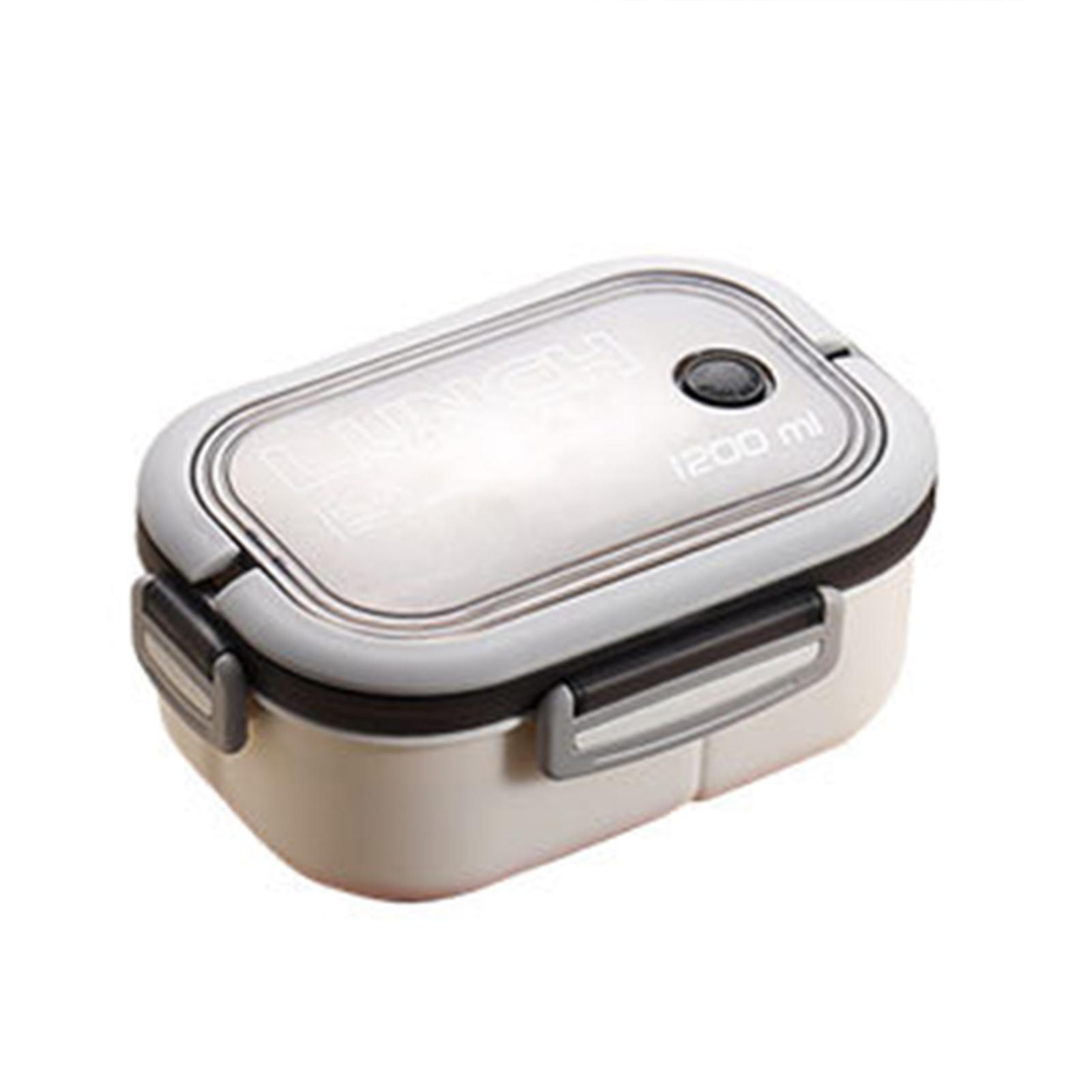 Simple Double Layered Bento Box Portable Sealed Split Lunch Box