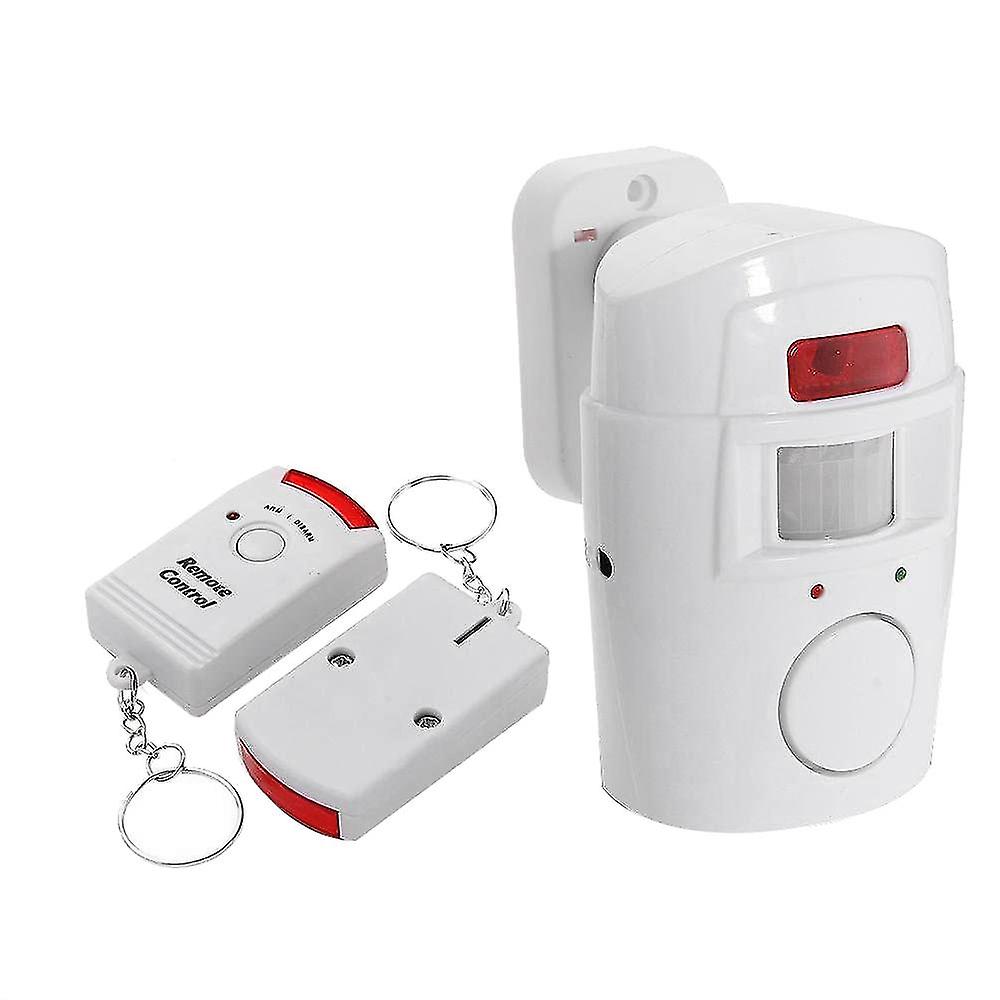 Infrared Motion Sensor Alarm - Burglar Alarm With 2 Remote Controls, Suitable /garages/shops