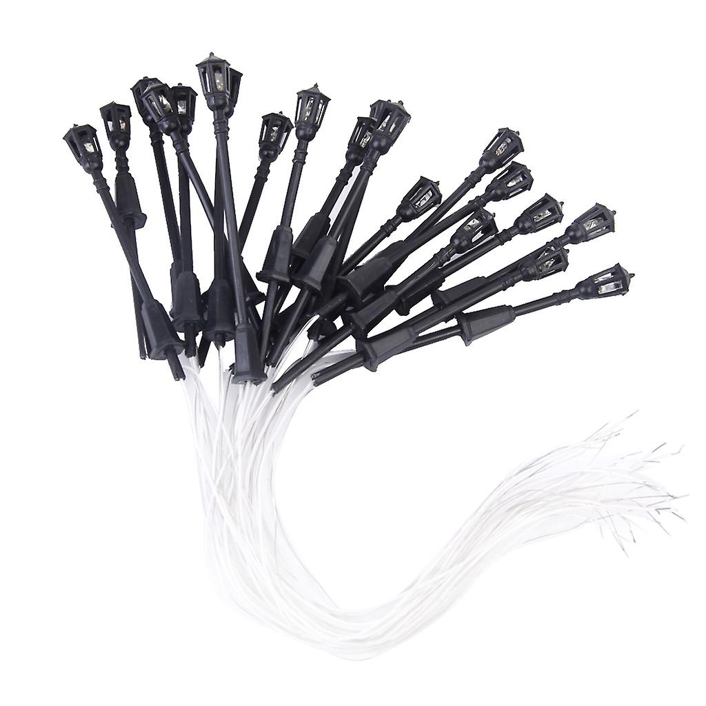 Model Garden LED Lamppost Lamp w/ Single Head Scale 1/100 20pcs