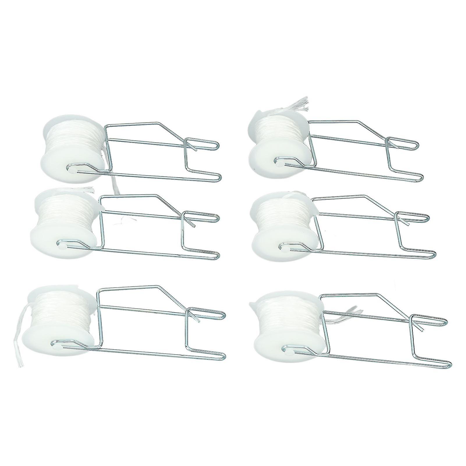 6PCS Tomato Support Hooks Greenhouse Tomato Roller Hooks Set Support Kit for Tomato Cherry 15 Meter Line 