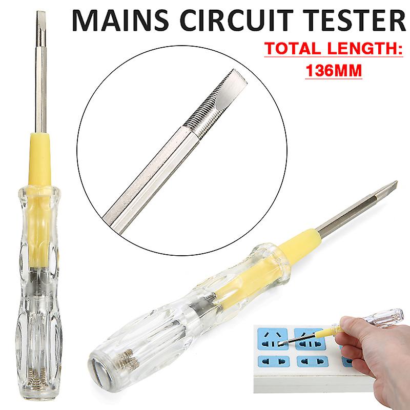 1 Pc Durable Mains Circuit Tester Electric Tester Pen Screwdriver Voltage Circuit Test Pen For Testing Voltages Microwave Leaks