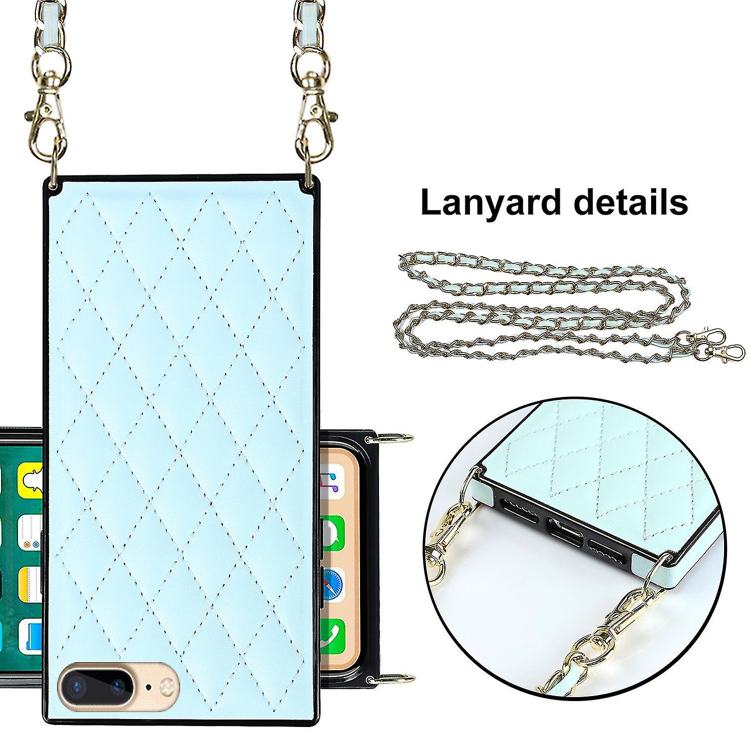 Iphone 6p 7p 8p Case With Lanyard Chain
