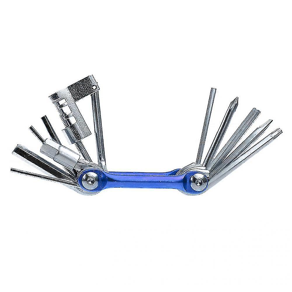 Bicycle Tools Bicycle Riding Equipment 11 In One Tool Set Allen Wrench With Chain Driver Blue