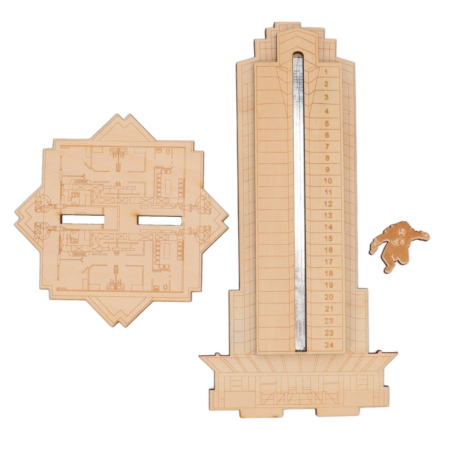 Skyscraper Shape Wooden Christmas Countdown Advent Calendar