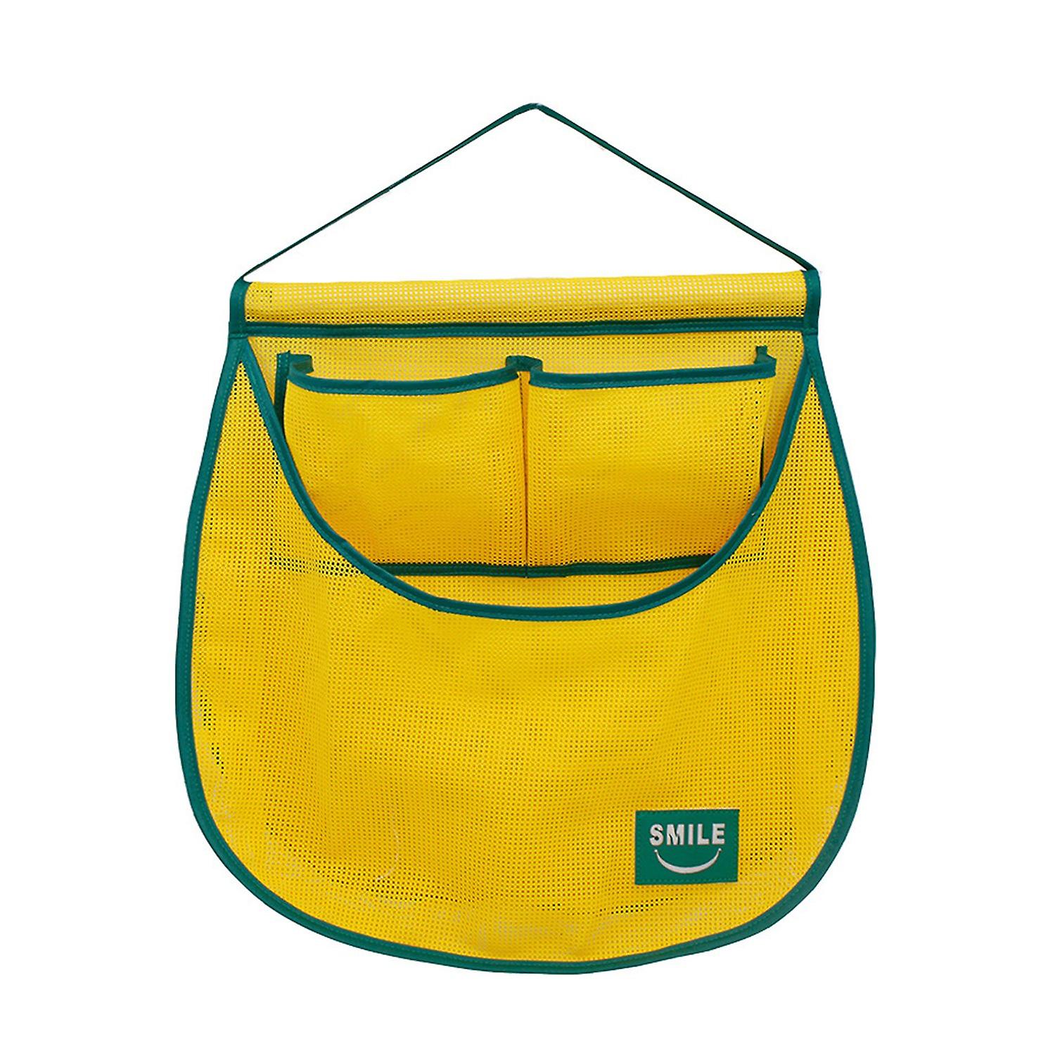 Mesh Hanging Bag Multiple Pockets Breathable Quick Drying Organizer Reusable Fruit Vegetable Bath To