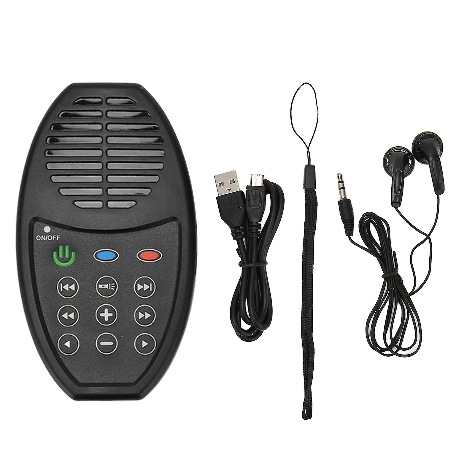 Solar Charging Portable Electronic Bible Reader 4G Capacity with LED Light for Bible Listeners KJV English Version with Aramaic Black