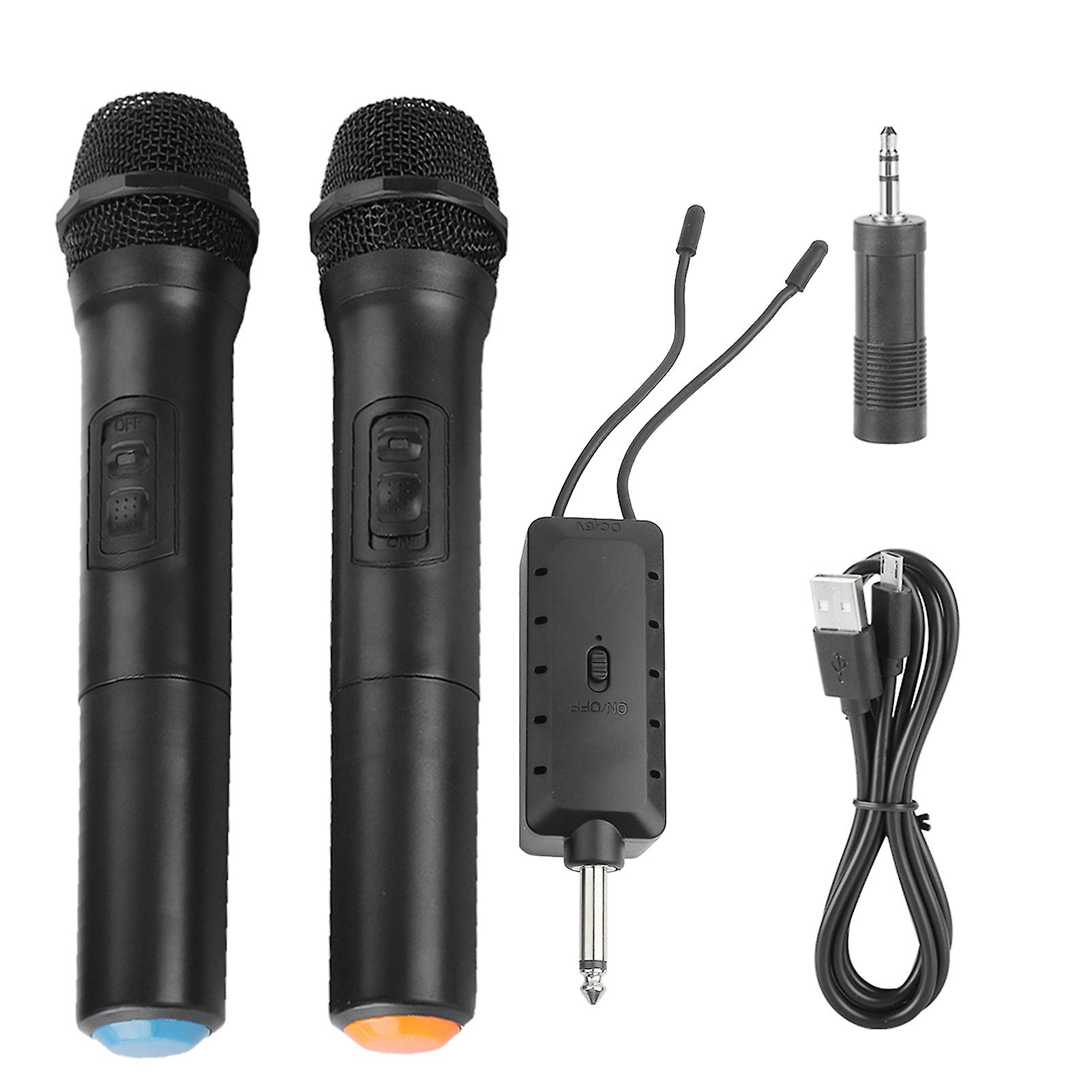 Universal VHF Wireless Handheld Microphone with Receiver for Karaoke Party Business Meeting 100m Range
