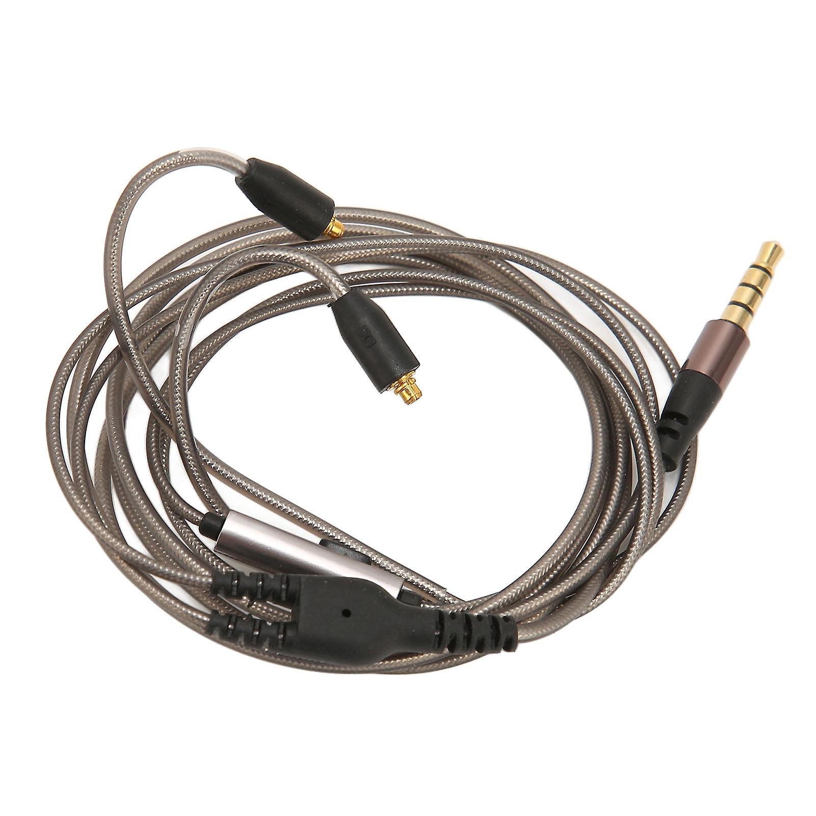 OFC Copper Earphone Replacement Cable with Mic, 3.5mm Gold-Plated Jack, Button Control