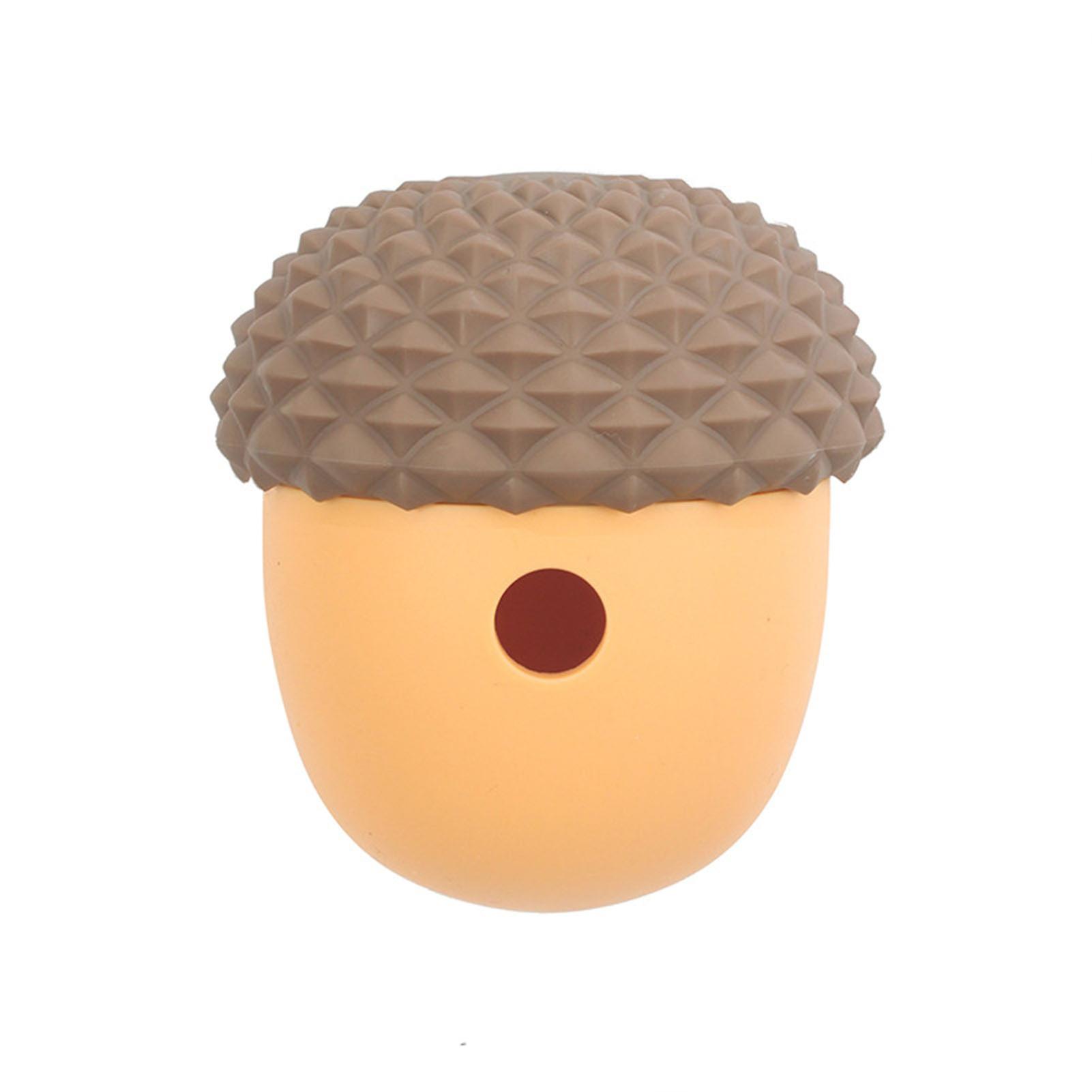 Pet Food Dispensing Toy Bite Resistant Interactive Slow Feeding Silicone Pet Treat Puzzle Ball for Dog Gray with Yellow
