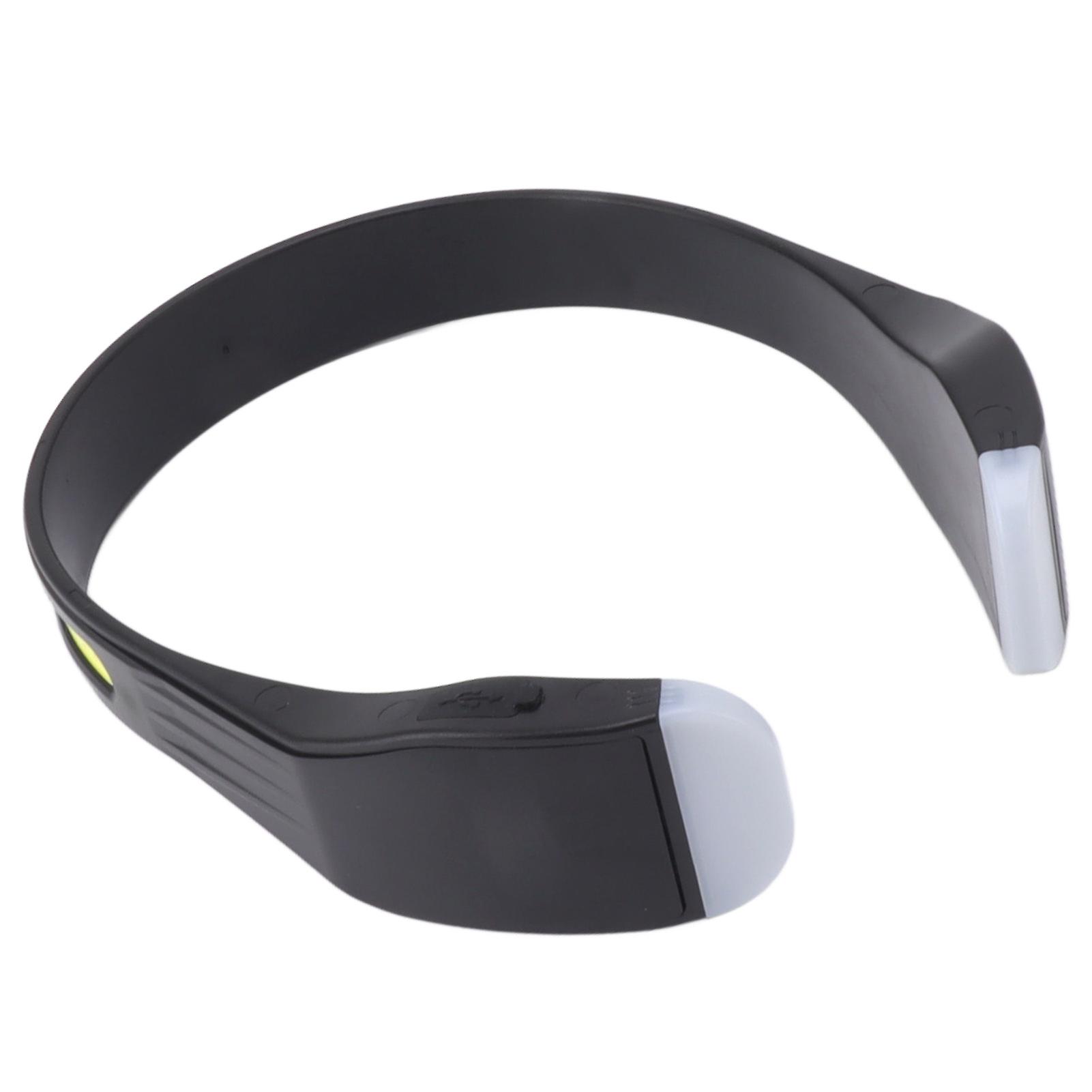 COB Head Torch Rechargeable LED Headlamp 2000lm Super Bright Lightweight 4 Modes for Running Camping Emergency Black 