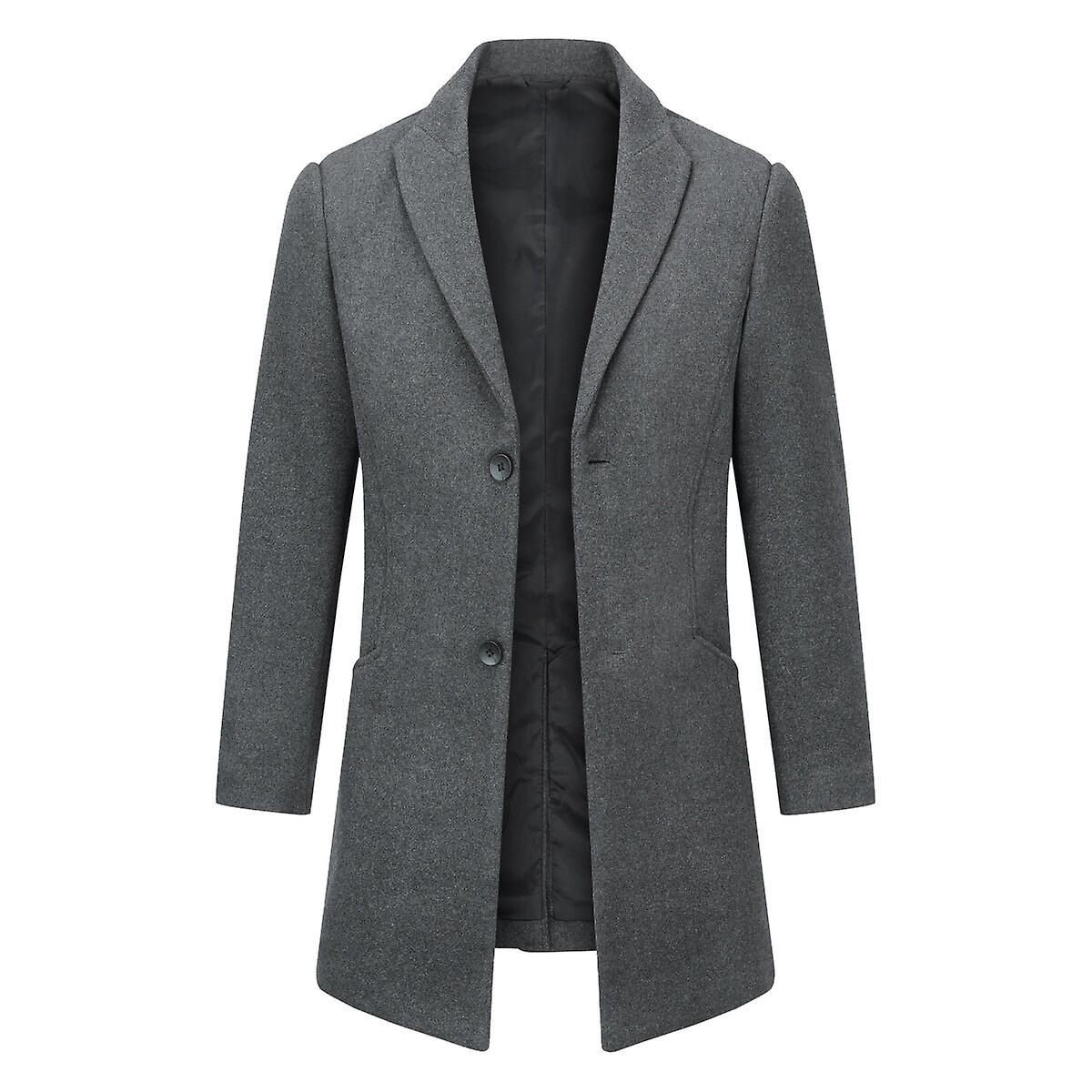 מעיל חורף, גזרה דקה ארוכה לגברים, מעיל ארוך, חורף, חם, מעיל עסקים, מעיל צמר לגברים
