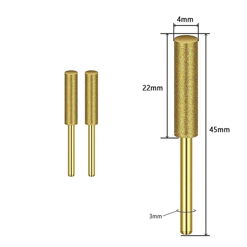 2Pc Diamond Chainsaw Burr 4/ 4.8/ 5.5mm Grinder Chainsaw Drill Carving 2pcs Diamond Chainsaw Sharpener~1763