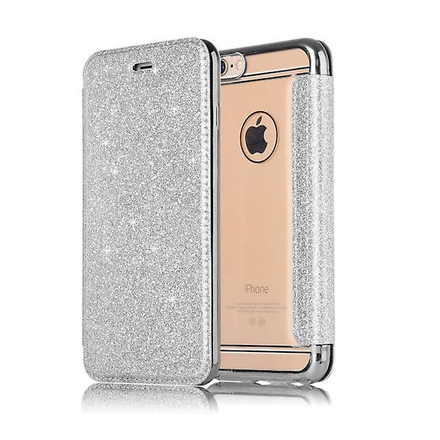 Apple iPhone XS Max Glossy Flip Flip Case with Card Slot - Silver