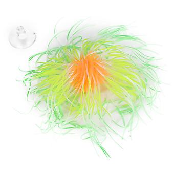 Green Silicone Artificial Coral Fish Tank Ornament Decoration