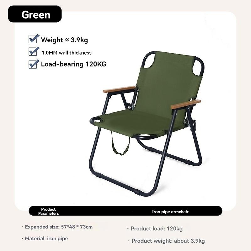Lightweight Folding Patio and Lawn Camping Chair - Durable Steel Metal Frame Chair - Foldable Outdoo