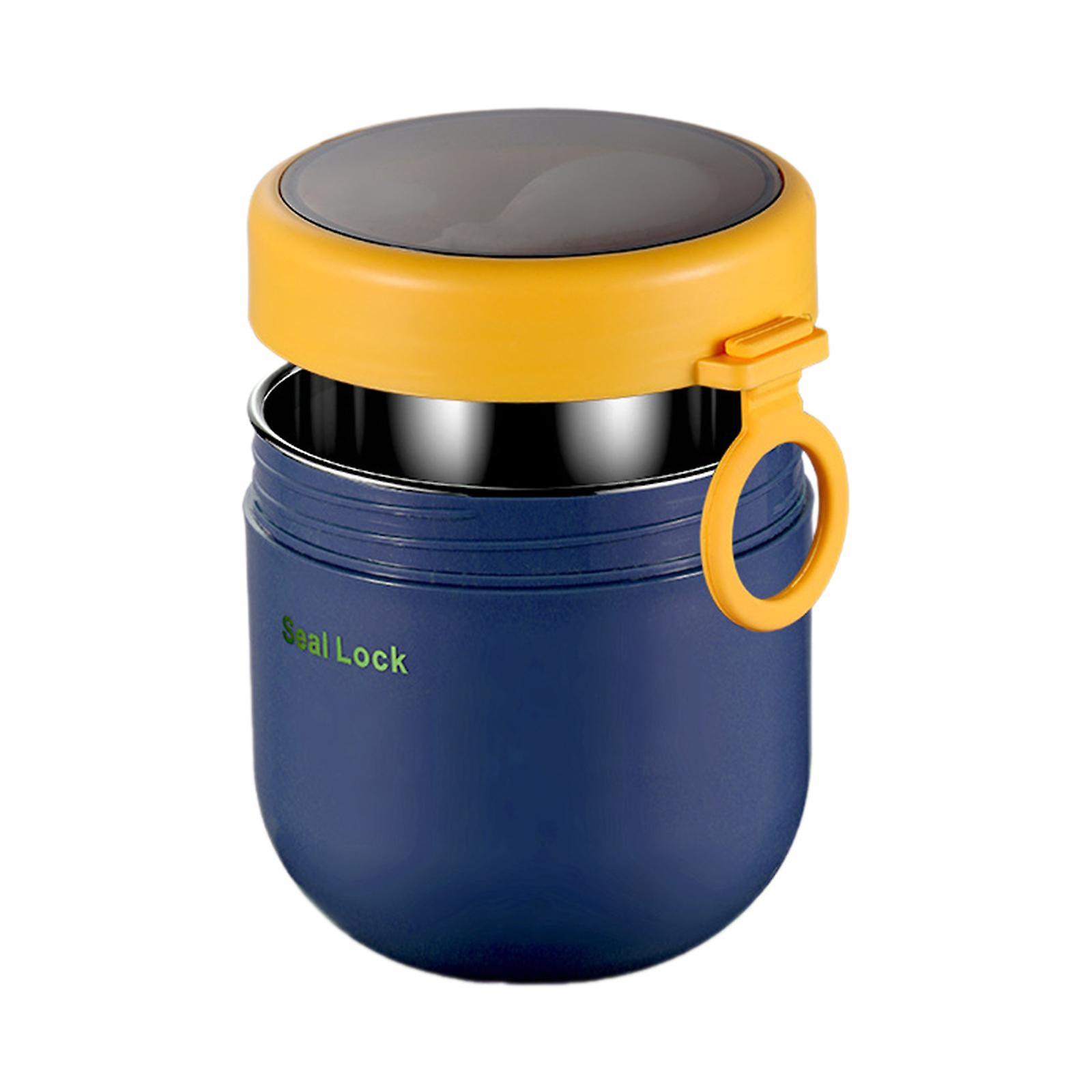 Soup Cup Detachable Portable Spoon Yogurt Container for Fruit Breakfast Milk Blue