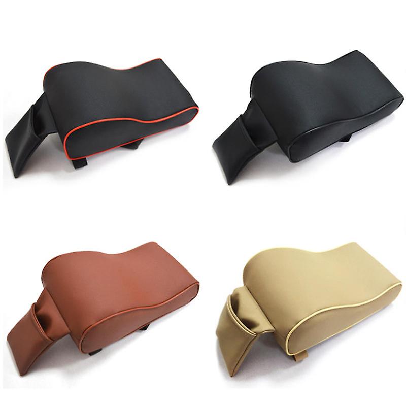 Universal Pu Leather Car Arm Rest Pad Memory Foam Auto Arm Rests Covers With Phone Pocket