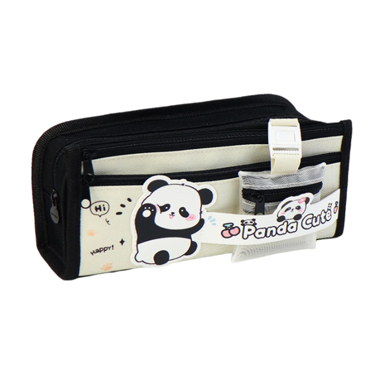 Stylish Panda Pencil Case Colorful Adorable Panda Pencilcase for Storing Drawing Writing Tools