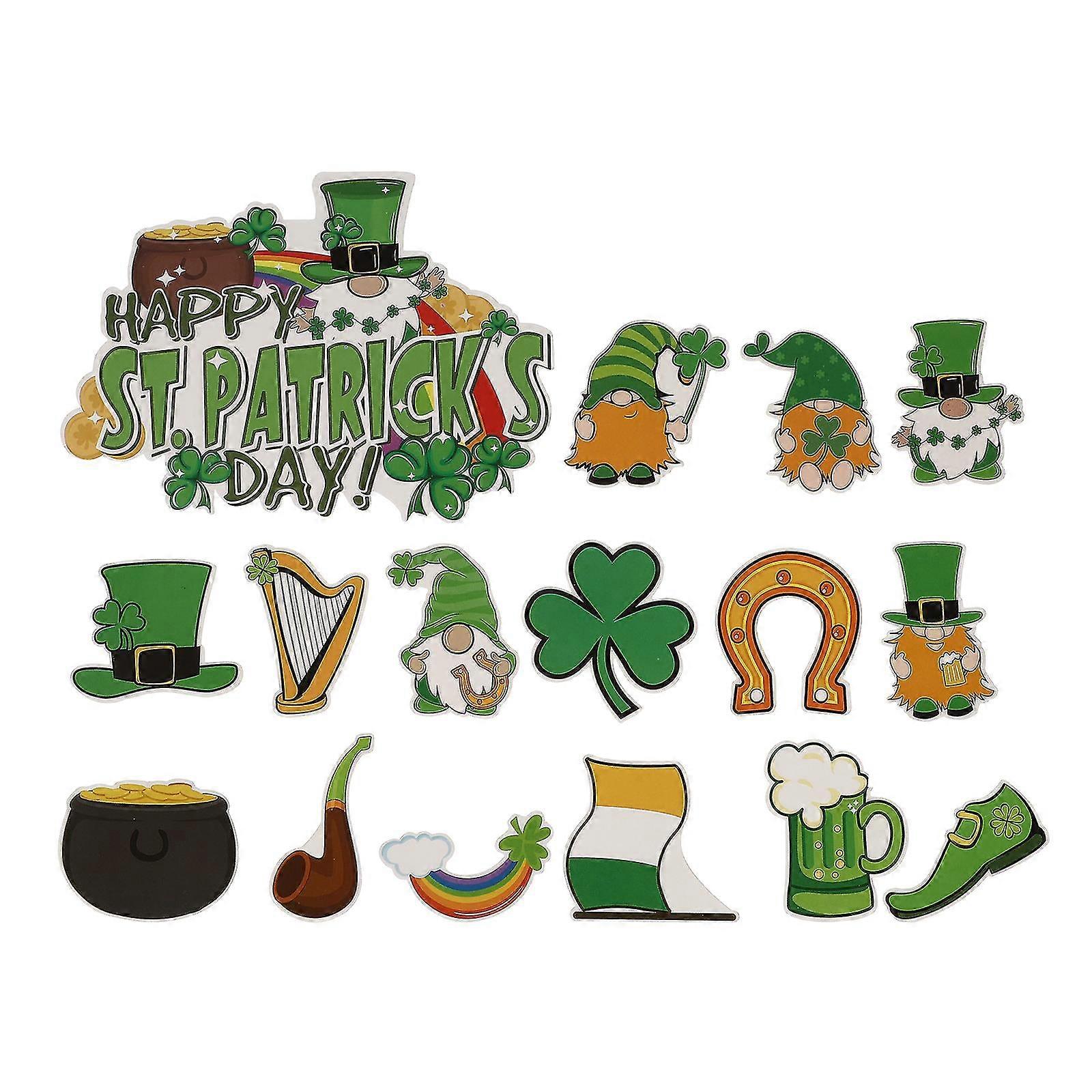 32 Pcs Green Paper Cups Patricks Day Cake Tooppers Irish Party Favor Shamrock Cupcake Toppers Cupcake Toothpick Z