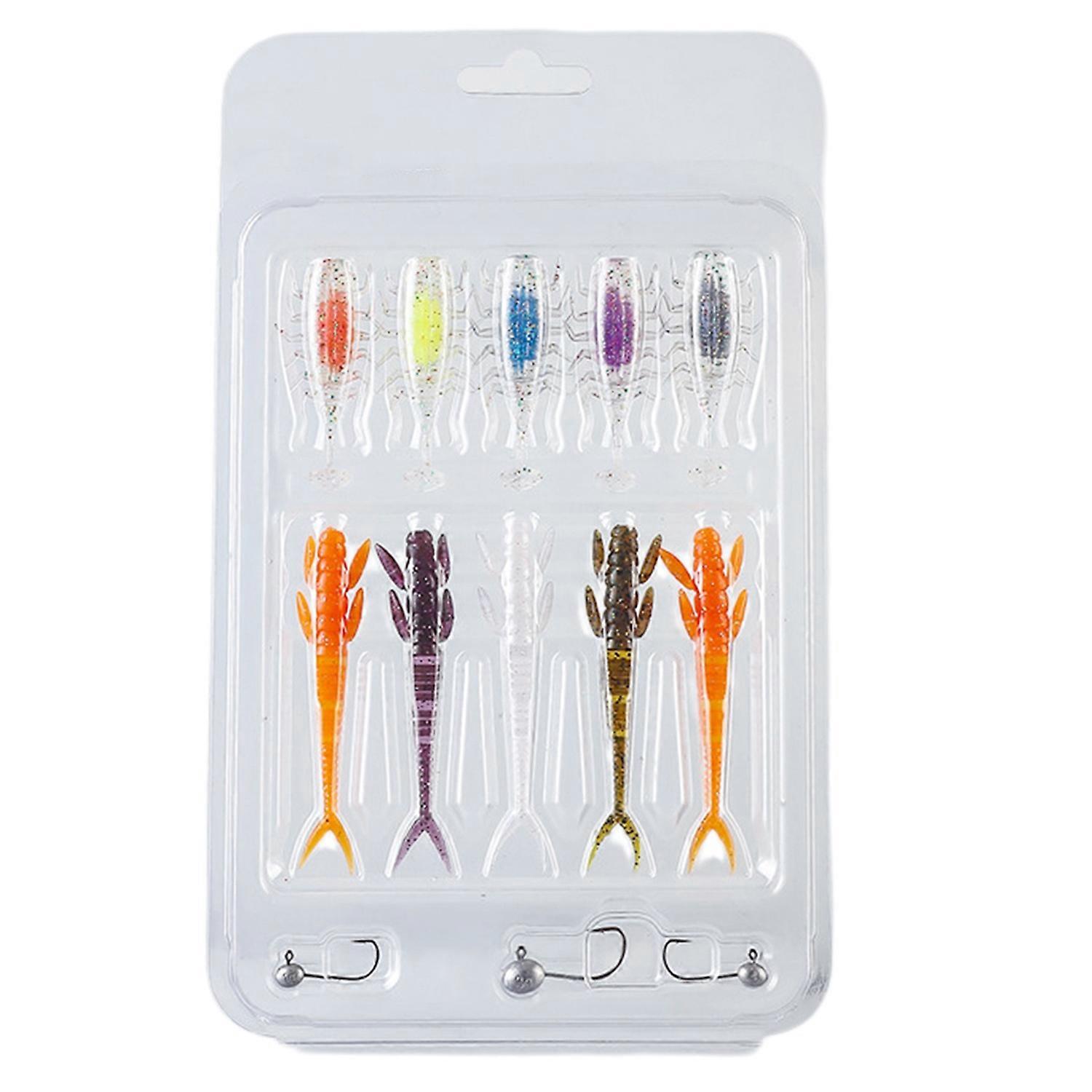 1 Set Soft Fishing Lure with Sharp Hook TPR Colorful Artificial Tadpole Spider Scorpion Lure
