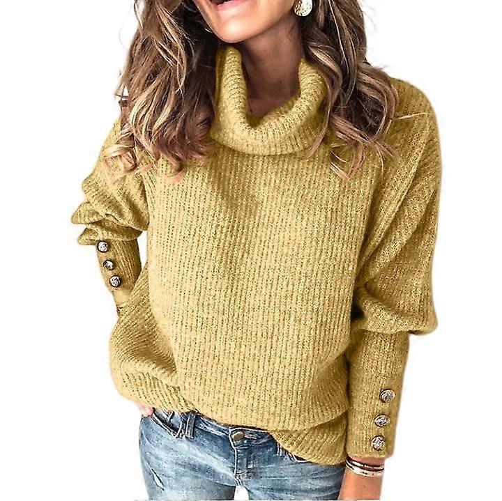 Turtleneck genser Kvinner Strikket Slim Solid Color Pullover Vår Høst Varm Strikket genser Genser Genser