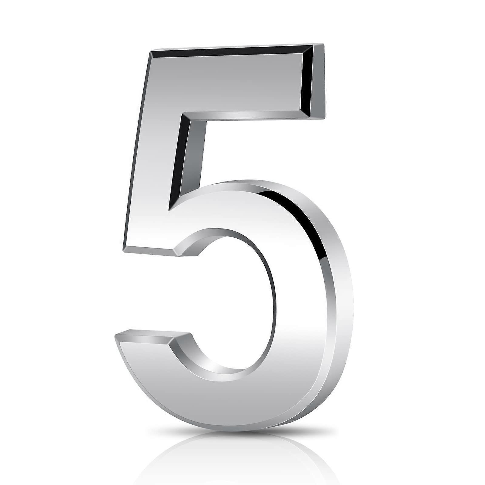 Brushed Modern House Number, Street Number, House Number Plaque and Mailbox Number (number 5 Zero)