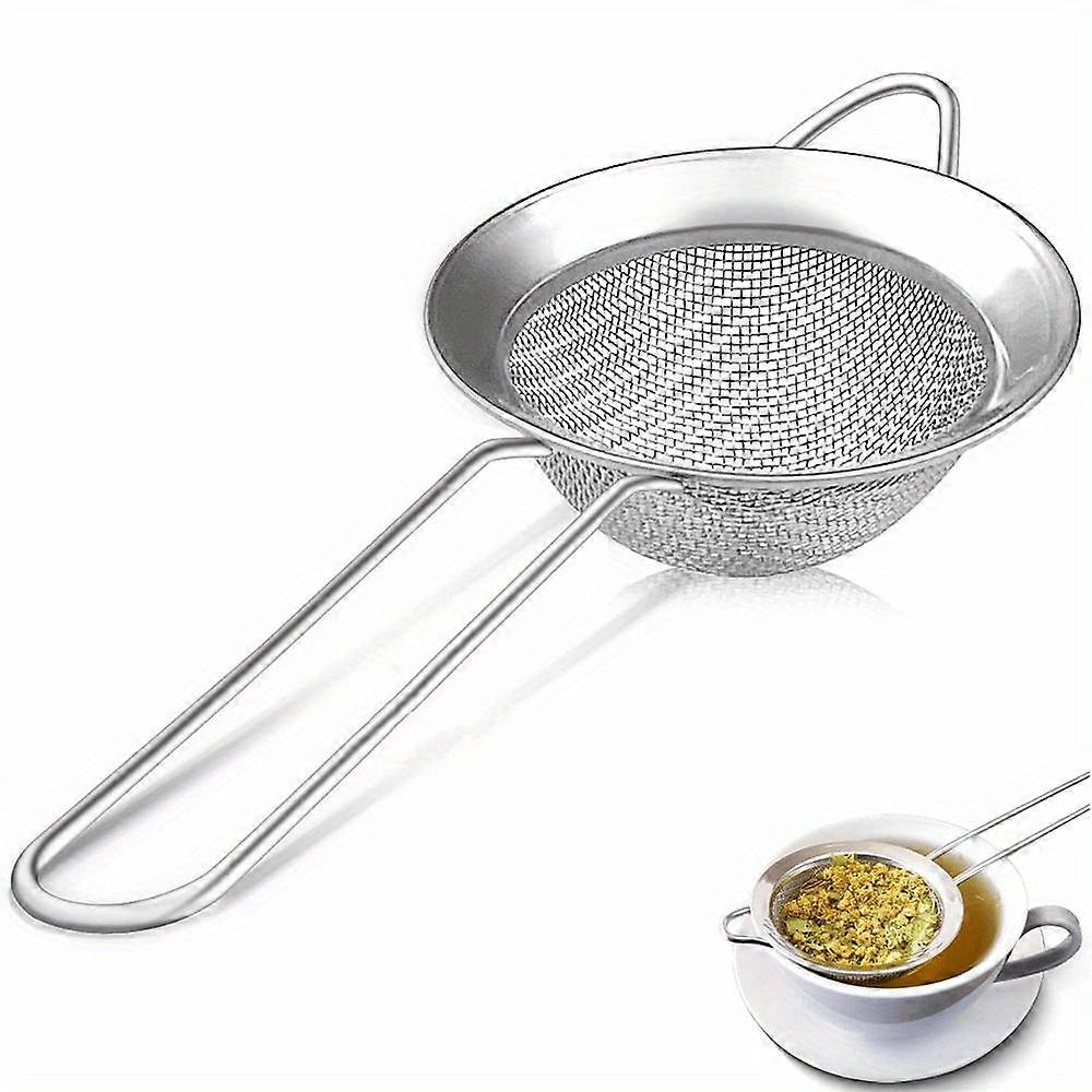 Multifunctional Stainless Steel Mesh Strainer with Handle - Perfect for Tea, Juice, Flour, Soy Milk, and More - Kitchen Gadget and Tool for Easy Filtr