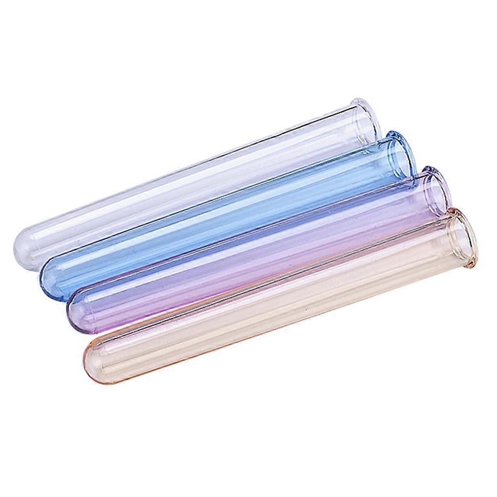 4pcs 12cm Plastic Colorful Test Tube for Scientific Experiments Party Storage Mix Wine Making